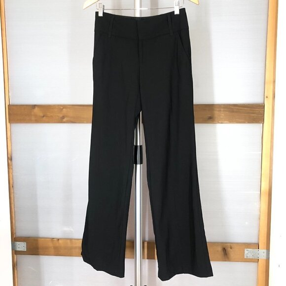 Banana REPUBLIC Martin Fit‎ Stretch Wool Black Flare Lined Pants Sz 2 - Picture 2 of 10